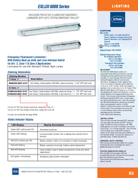Thumbnail of document Data Sheet - EXLUX 6008 Series Fluorescent Emergency Luminaires